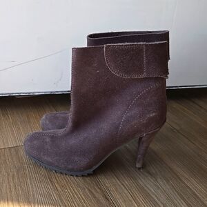 Pedro Garcia Genuine Suede Heeled Booties